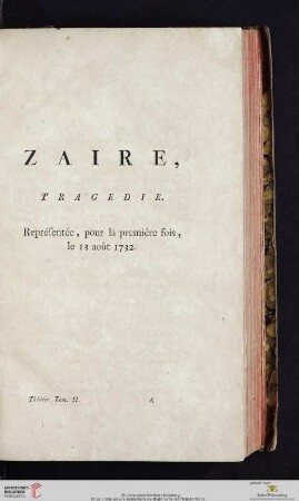 Zaire, tragedie