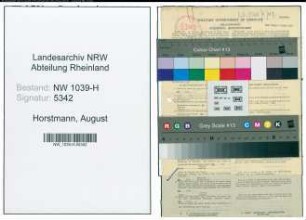 Entnazifizierung August Horstmann , geb. 19.09.1890 (Auktionator)