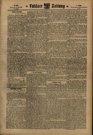 Zweite Ausgabe vom Samstag, den 14. Mai 1910.