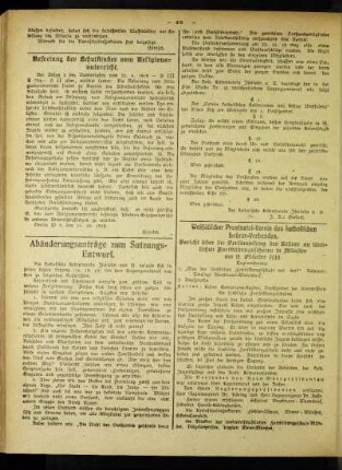Abänderungsanträge zum Satzungs-Entwurf