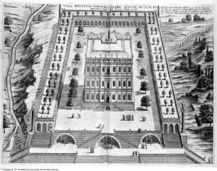 Athanasii Kircheri Latium, ..., Falttafel vor Seite 157: Santuario di Ercole Vincitore (Villa di Mecenate) bei Tivoli
