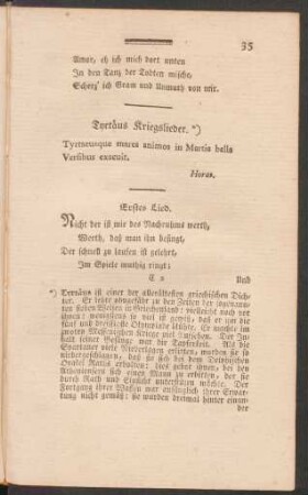 Tyrtäus Kriegslieder