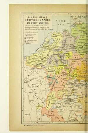Die Einteilung Deutschlands in zehn Kreise