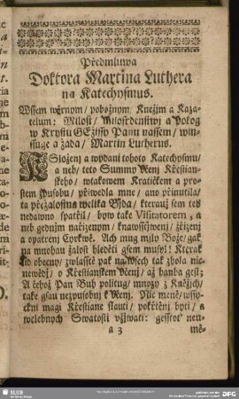 Předmluwa Doktora Martina Luthera na Katechysmus
