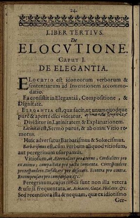 Liber Tertius. De Elocutione.