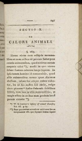 Sectio X. De Calore Animali