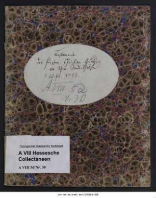 Testament des Fürsten Christian Günther III. von Schwarzburg-Sondershausen vom 22. Juli 1793