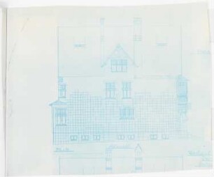 Wohnhaus Klomp, Dortmund: Ansicht der Südseite 1:50