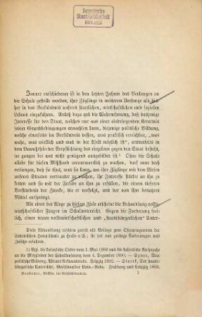 Volkswirtschaftliches im Geschichtsunterricht : Ein Versuch