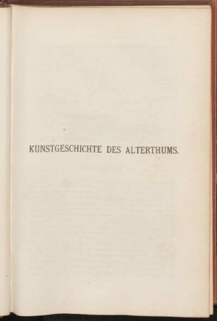 Kunstgeschichte des Alterthums.