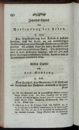 Eilftes Capitel von der Sentenz