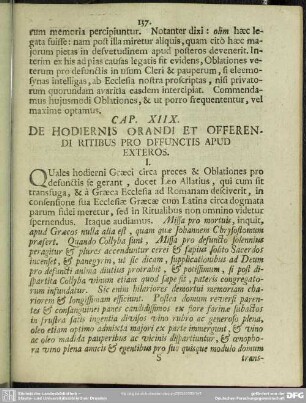 Cap. XIIX. De Hodiernis Orandi Et Offerendi Ritibus Pro Defunctis Apud Exteros