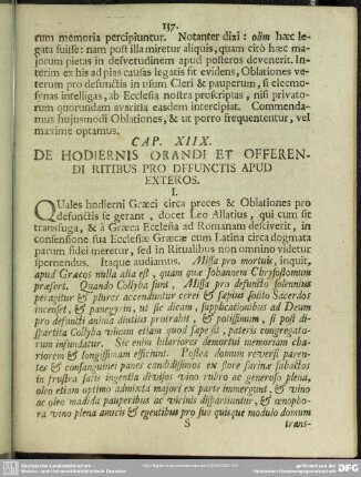 Cap. XIIX. De Hodiernis Orandi Et Offerendi Ritibus Pro Defunctis Apud Exteros