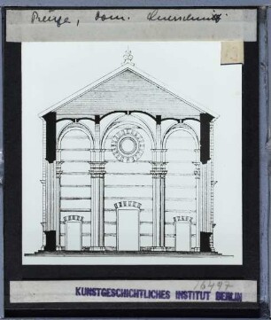 Pienza, Dom : Querschnitt
