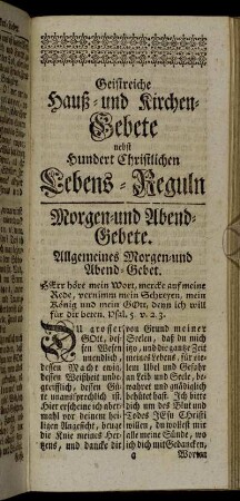 Morgen- und Abend-Gebete