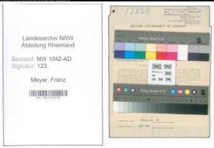 Entnazifizierung Franz Meyer , geb. 20.07.1898 (Bauer)