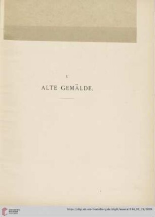 Alte Gemälde (Nr.1-45)