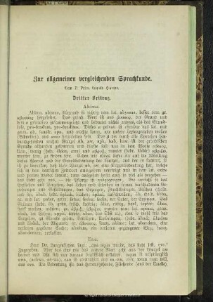 Zur allgemeinen vergleichenden Sprachkunde
