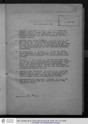 Januar / Februar 1952