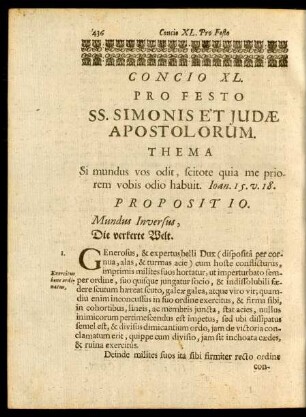 Concio XL. Pro Festo SS. Simonis Et Judae Apostolorum.
