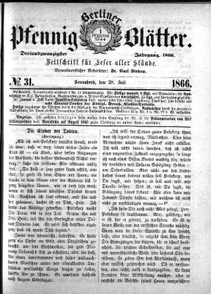 No. 31, Sonnabend, den 28. Juli