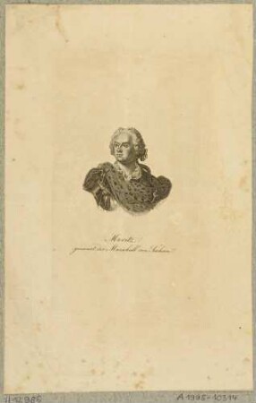 Bildnis Moritz von Sachsen (1696–1750, Graf oder Marschall von Sachsen), Brustbild