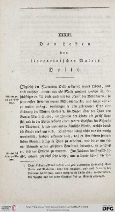 XXXIII. Das Leben des florentinischen Malers Dello