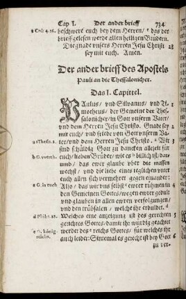 Der ander brieff des Apostels Pauli an die Thessalonicher.