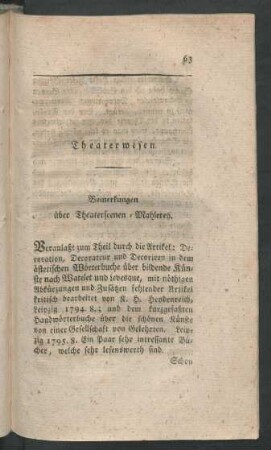 Theaterwesen