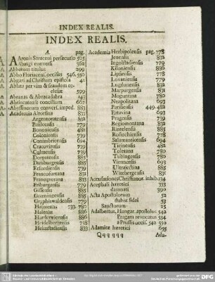 Index Realis