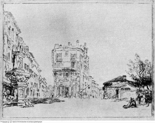 Palazzo Zuccari - View of Claude le Lorrain's house in Rome; Italian Landscape