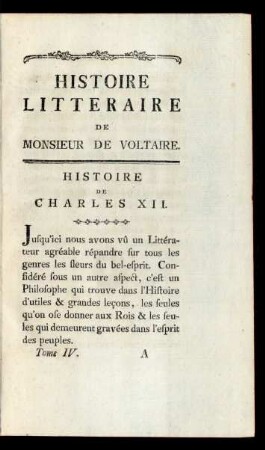 Histoire De Charles XII.