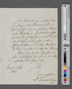 Brief an Dr. Heinrich Wilhelm Buek