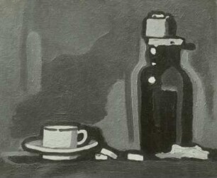 Stilleben mit Flasche