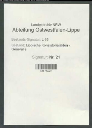 Konsistorial-Bedienstete: Generalkommissare [Commissarii in Ecclesiasticis oder Generales]
