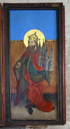 Anna-Selbdritt-Altar — Anna Selbdritt mit Heiligen — Rechter Innenflügel: Kaiser Heinrich II.