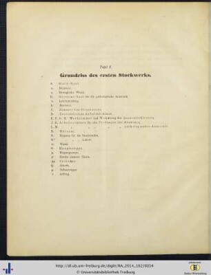 Grundriss des ersten Stockwerks.
