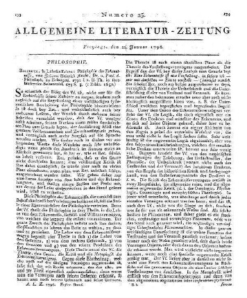 Beyträge zur Geschichte der Philosophie. Hrsg. v. G. G. Fülleborn. Züllichau; Freystadt: Frommann 1795
