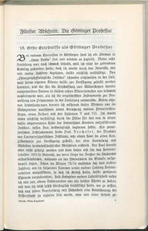 18. Erste Erlebnisse als Göttinger Professor