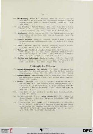 Altfürstliche Herren (Nr. 376-546)