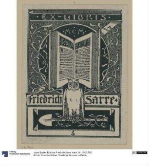 Ex libris Friedrich Sarre