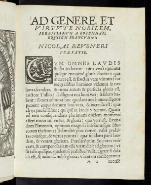 2r-3r Ad genere, et virtute nobilem
