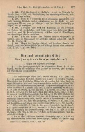 Drei und zwanzigster Titel. Von Zwangs- und Banngerechtigkeiten.