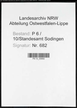 Sterberegister Standesamt Herne-Sodingen (III)