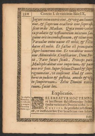 Concio I. de vaticinio Isaiae IX ...