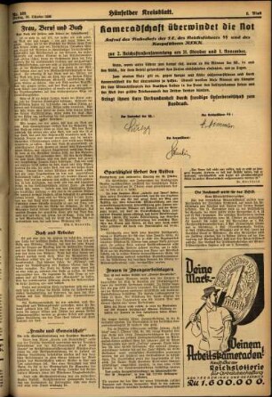 Dritte Ausgabe vom Freitag, den 30. Oktober 1936.