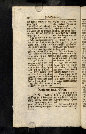 876-885, Versammlungs-Lieder