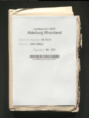 Forderung des Wilhelm von Nesselrode-Palsterkamp und des Wilhelm von Plettenberg, Amtmanns zu Oed, an die 3 geldrischen Hauptstädte Arnheim, Nimwegen, Zutphen