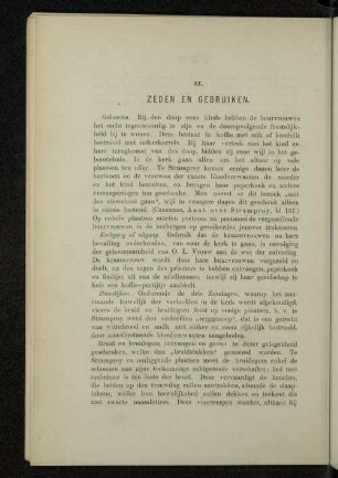 II. Zeden en Gebruiken.