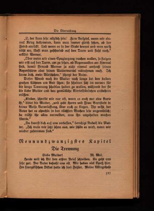 Neunundzwanzigstes Kapitel Die Trennung